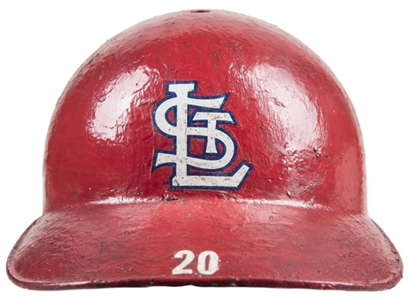 Circa 1979 Lou Brock Game Used St. Louis Cardinals Batting Helmet (MEARS)